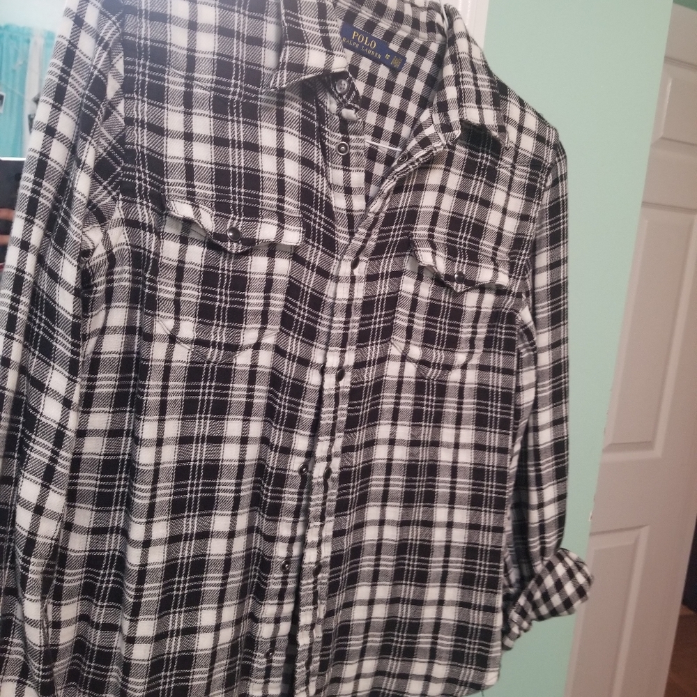 Ralph Lauren button up plaid shirt